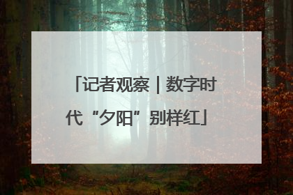 记者观察｜数字时代“夕阳”别样红
