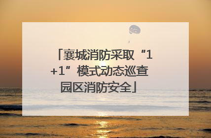 襄城消防采取“1+1”模式动态巡查园区消防安全