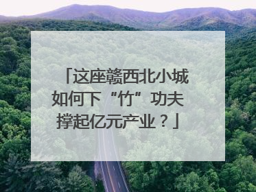 这座赣西北小城如何下“竹”功夫撑起亿元产业？