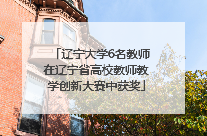 辽宁大学6名教师在辽宁省高校教师教学创新大赛中获奖