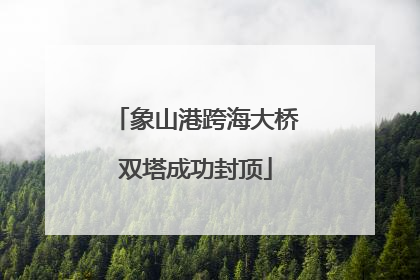 象山港跨海大桥双塔成功封顶
