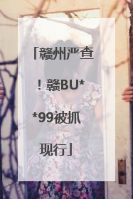 赣州严查！赣BU**99被抓现行