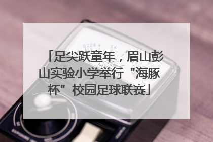足尖跃童年，眉山彭山实验小学举行“海豚杯”校园足球联赛