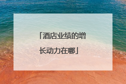 酒店业绩的增长动力在哪