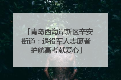 青岛西海岸新区辛安街道：退役军人志愿者护航高考献爱心