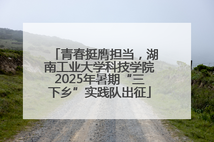 青春挺膺担当，湖南工业大学科技学院2025年暑期“三下乡”实践队出征
