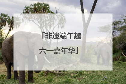 非遗端午趣 六一嘉年华