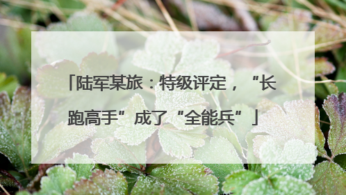 陆军某旅：特级评定，“长跑高手”成了“全能兵”