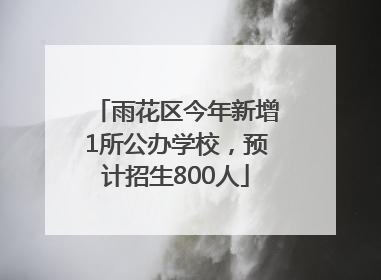 雨花区今年新增1所公办学校，预计招生800人