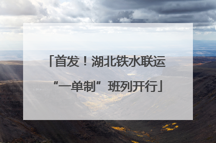 首发！湖北铁水联运“一单制”班列开行