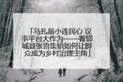 马扎虽小连民心 议事平台大作为——看郓城县张鲁集镇如何让群众成为乡村治理主角