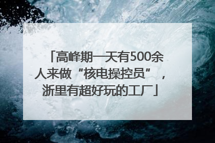 高峰期一天有500余人来做“核电操控员”，浙里有超好玩的工厂