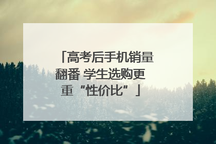 高考后手机销量翻番 学生选购更重“性价比”