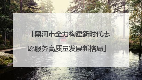 黑河市全力构建新时代志愿服务高质量发展新格局