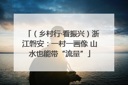 （乡村行·看振兴）浙江磐安：一村一画像 山水也能带“流量”