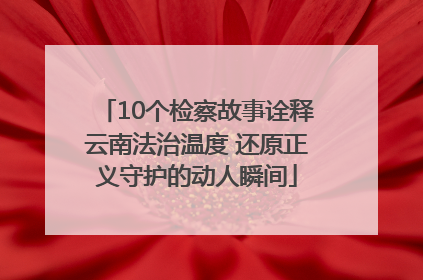 10个检察故事诠释云南法治温度 还原正义守护的动人瞬间