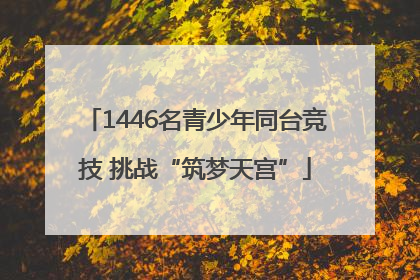 1446名青少年同台竞技 挑战“筑梦天宫”