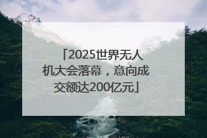 2025世界无人机大会落幕，意向成交额达200亿元