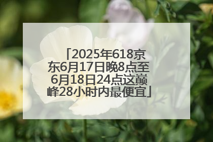 2025年618京东6月17日晚8点至6月18日24点这巅峰28小时内最便宜