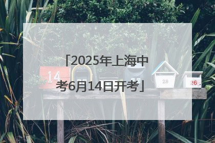 2025年上海中考6月14日开考