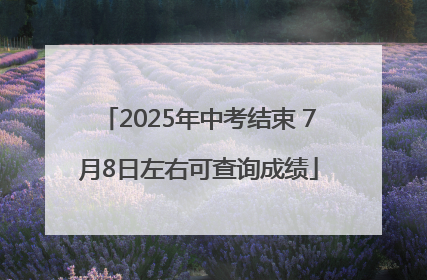 2025年中考结束 7月8日左右可查询成绩