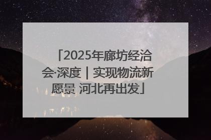 2025年廊坊经洽会·深度｜实现物流新愿景 河北再出发