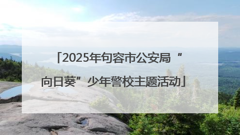 2025年句容市公安局“向日葵”少年警校主题活动