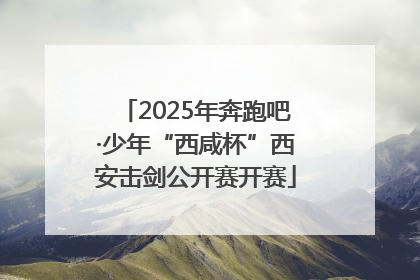 2025年奔跑吧·少年“西咸杯”西安击剑公开赛开赛