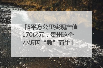 5平方公里实现产值170亿元，贵州这个小镇因“数”而生