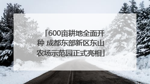 600亩耕地全面开种 成都东部新区东山农场示范园正式亮相
