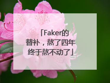 Faker的替补，熬了四年终于熬不动了